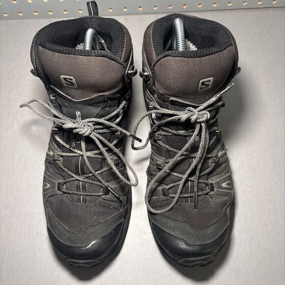 Salomon X Ultra Mid GTX Hiking Boots Mens Sz 9 Black Gray Goretex Waterproof main image 15